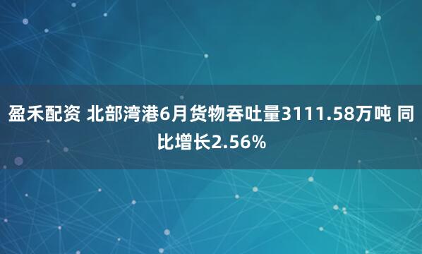 盈禾配资 北部湾港6月货物吞吐量3111.58万吨 同比增长2.56%